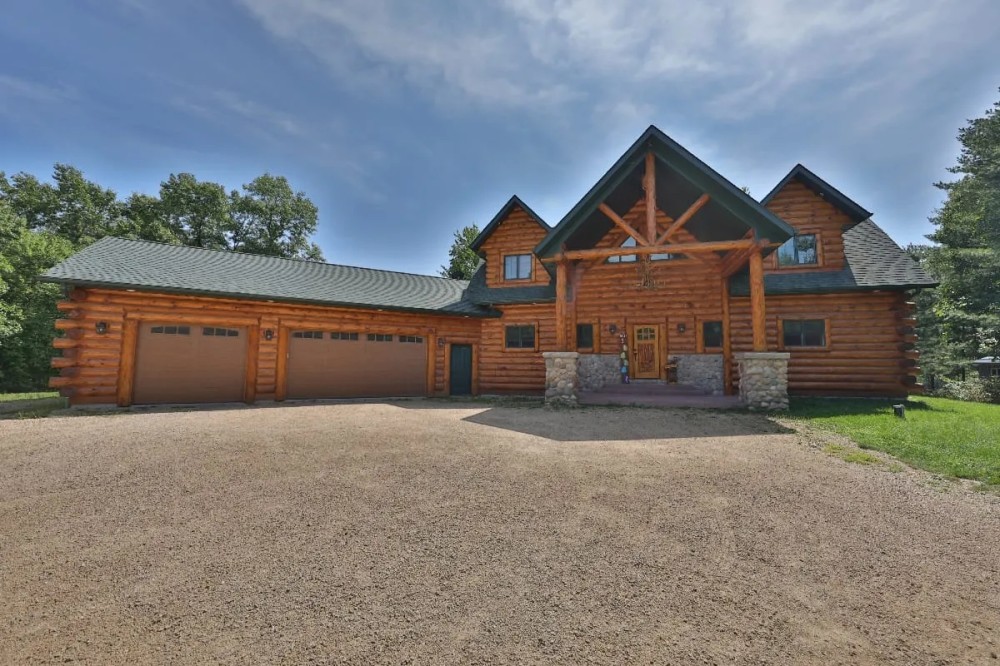 Log Home with Hunting Land for Sale in Marquette County WI featured image