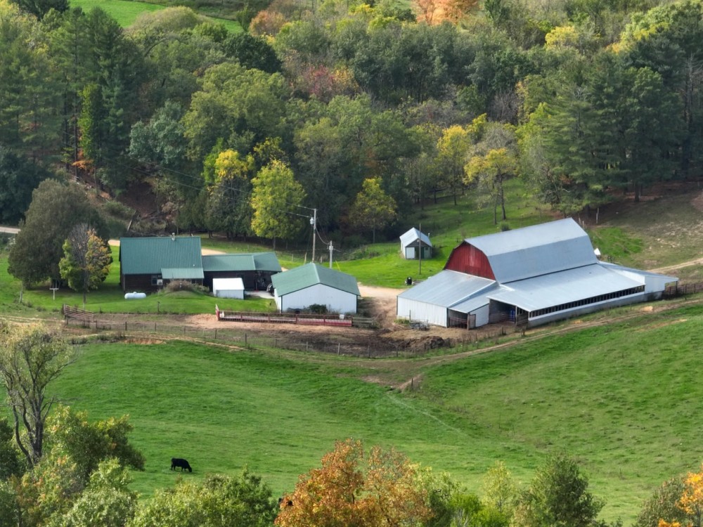 Log Home with Farm for Sale in Southwest Wisconsin featured image