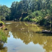 42 - Acres ....Cabin 1000 ft Pecan Bayou frontage Hunting Fishing Oaks More