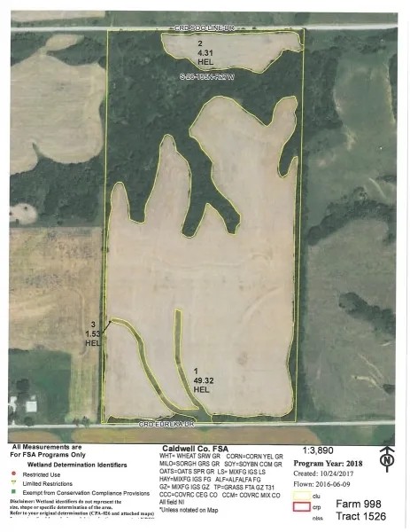80-Acre Row Crop Farm For Sale in Cowgill MO featured image