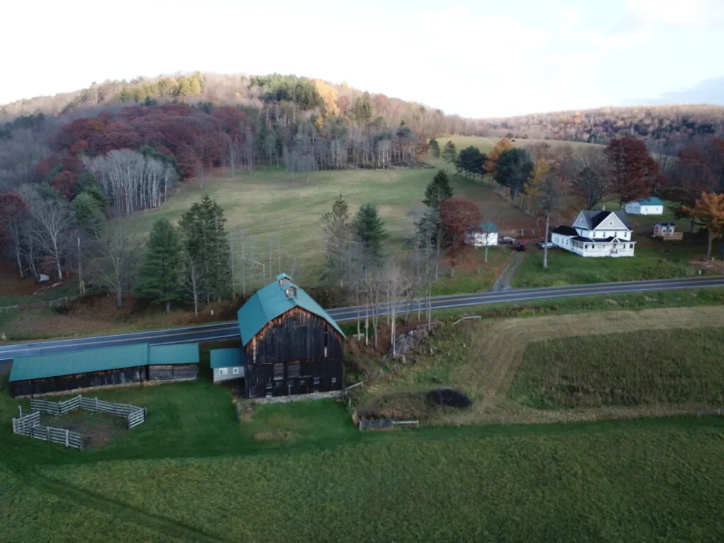 74 acres Farmhouse with Barns in Lockwood NY 2321 Wyncoop Creek Road Hunting Land for Sale