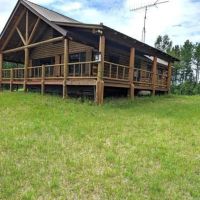 Mich. U.P. Lob Cabin w Lake 50145393
