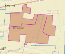 Indian Creek Wildlife Area - 1,799 acres of l;and for Hunting Deer in Brown, OH
