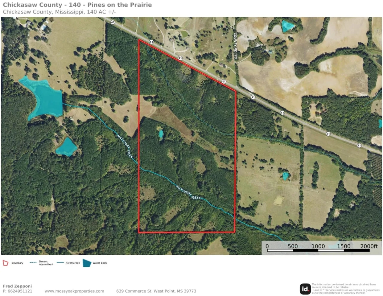Chickasaw County 140 Acres Pines on the Prairie Turkey Heaven