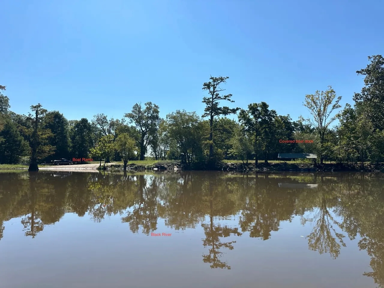 Cabin on Black River 2 Boat Docks 3 Lots and a Shared Boat Ramp Knobel