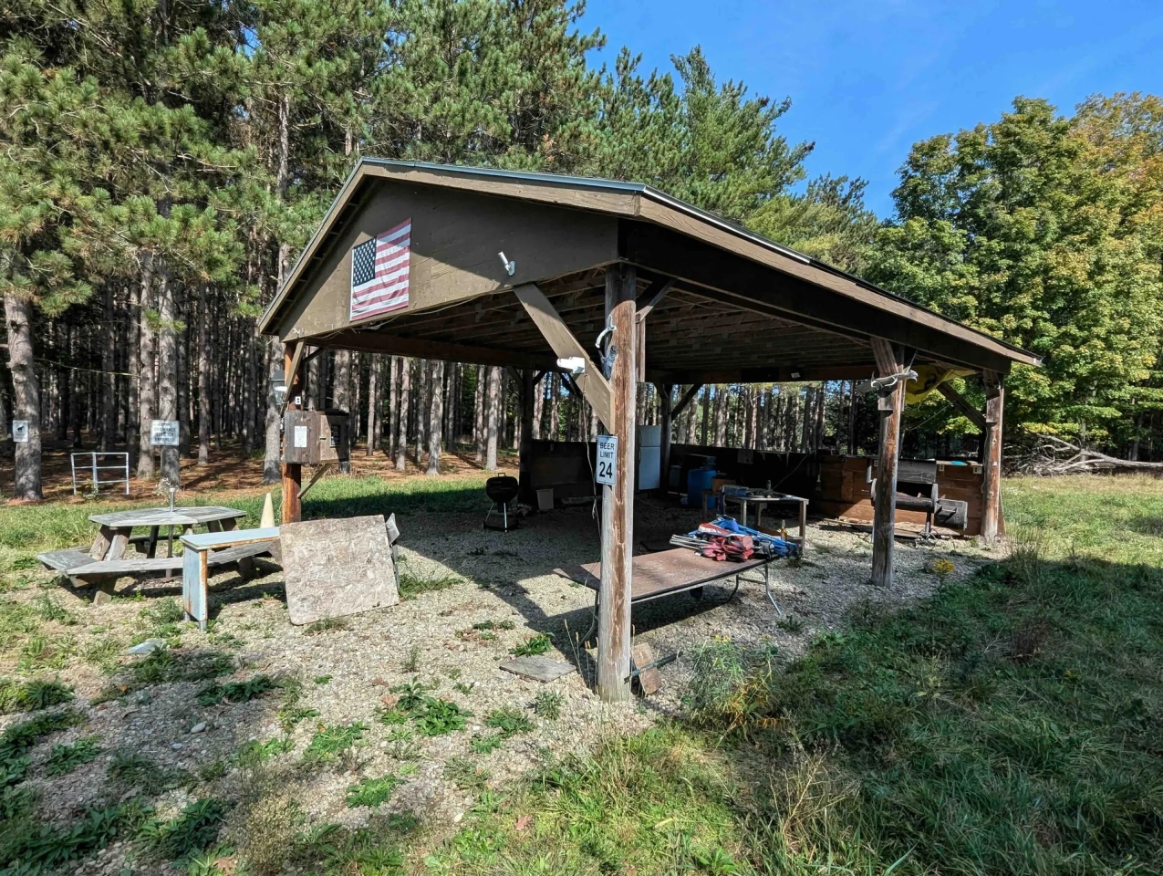 85 acres Hunting and Recreational Land with Pavilion and Camping Site