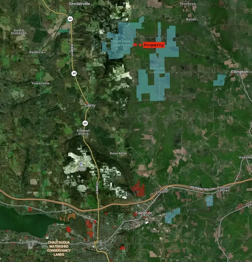 5 acre Building Lot and Hunting Land across from State Land in Gerry NY