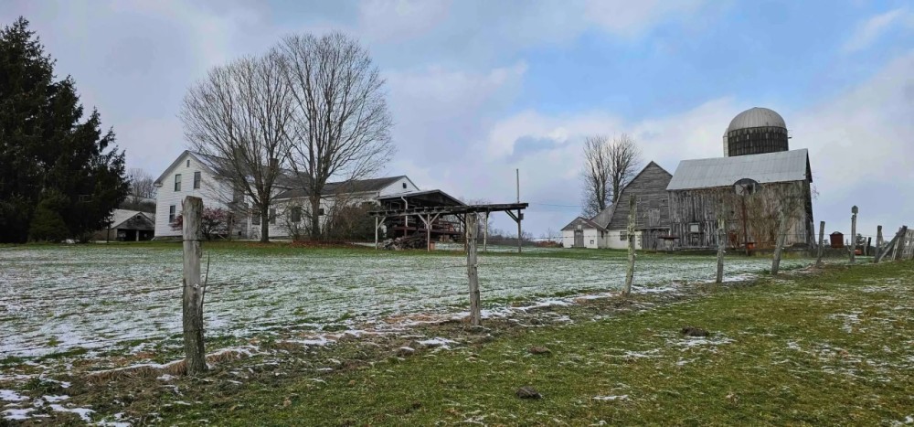 151 acres Farmhouse with Barns Fenced Pastures Woods and Trout Stream in Greene NY 622 County Rd 3A featured image