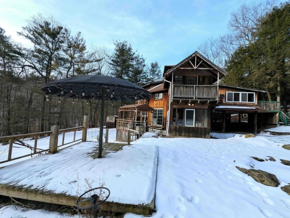 Secluded Cabin on 15 Wooded Acres with Stream in Bath NY 7645 Hickory Hill Rd featured image
