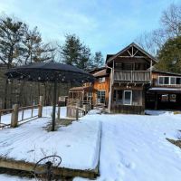Secluded Cabin on 15 Wooded Acres with Stream in Bath NY 7645 Hickory Hill Rd