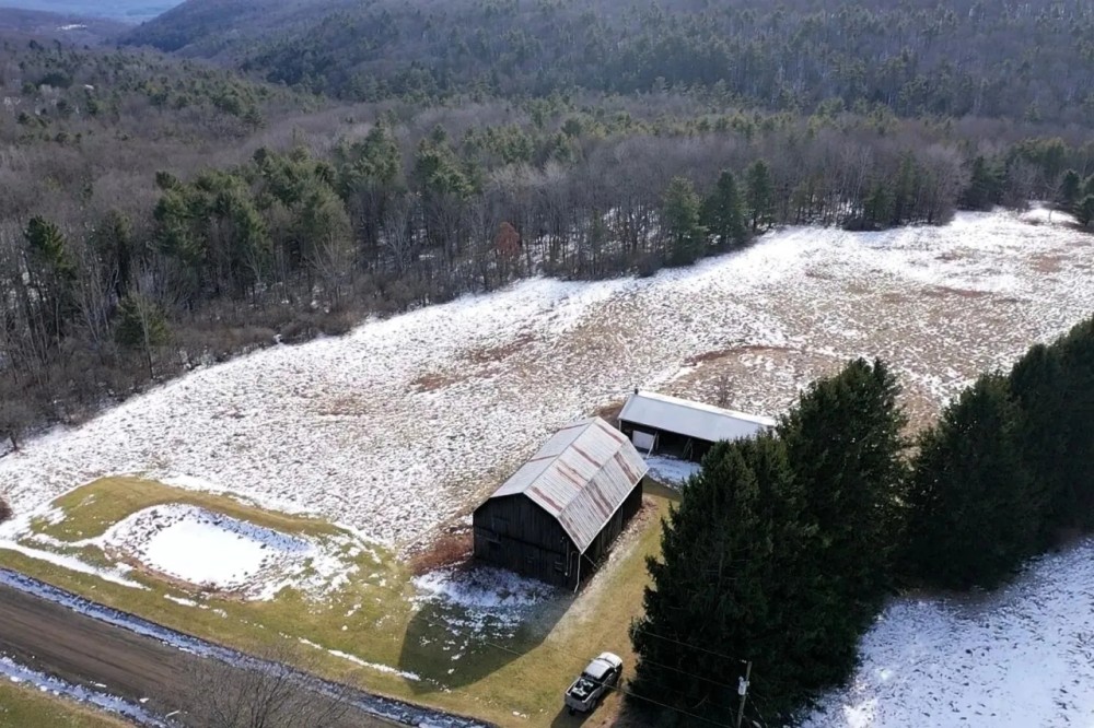 98 acres Hunting and Recreational Property with Large Barns and Stream in Corning NY 3539 Markle Hollow Rd featured image