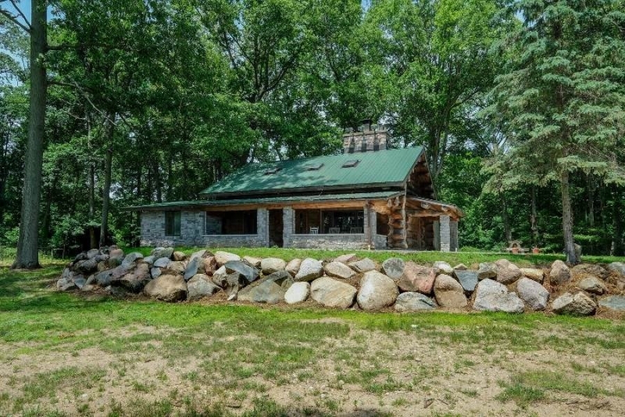 Waterfront Log Home on Cedar Lake For Sale in Southern MI featured image